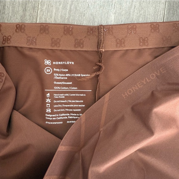 Honeylove Shadow Sculpt High Waist Brief in TOFFEE Plus Size 2X Shapewear Faja - Picture 9 of 15